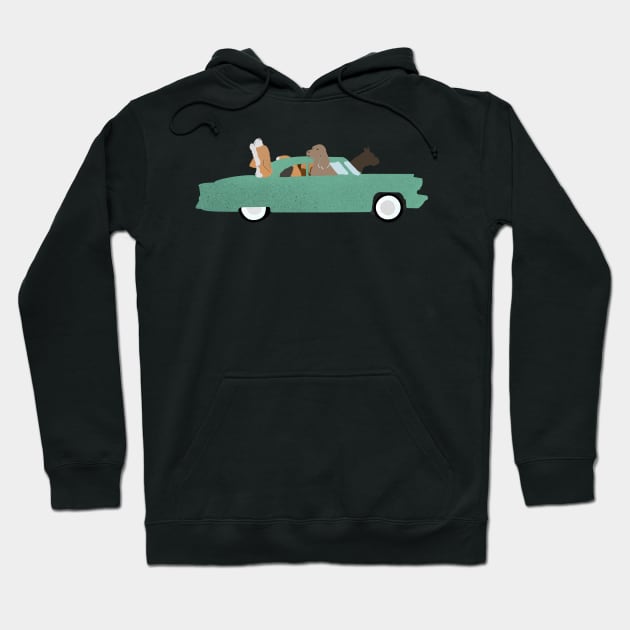 Fifties Dogs - 50's style Hoodie by Uwaki